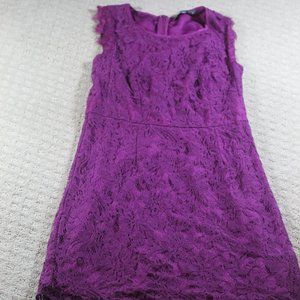 Brixon Ivy Medina Size S Lace Sleeveless Sheath Dress in Purple